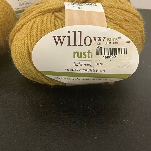 Brand New Lot of 4 Willow Yarns Rustic Beeswax Color 0015 Arts Crafts - Picture 2 of 6